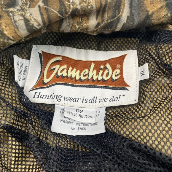 Gamehide‎ Hush Hide Mossy Oak Camouflage Hunting Zip Up Jacket Men's Size XL - Picture 3 of 16